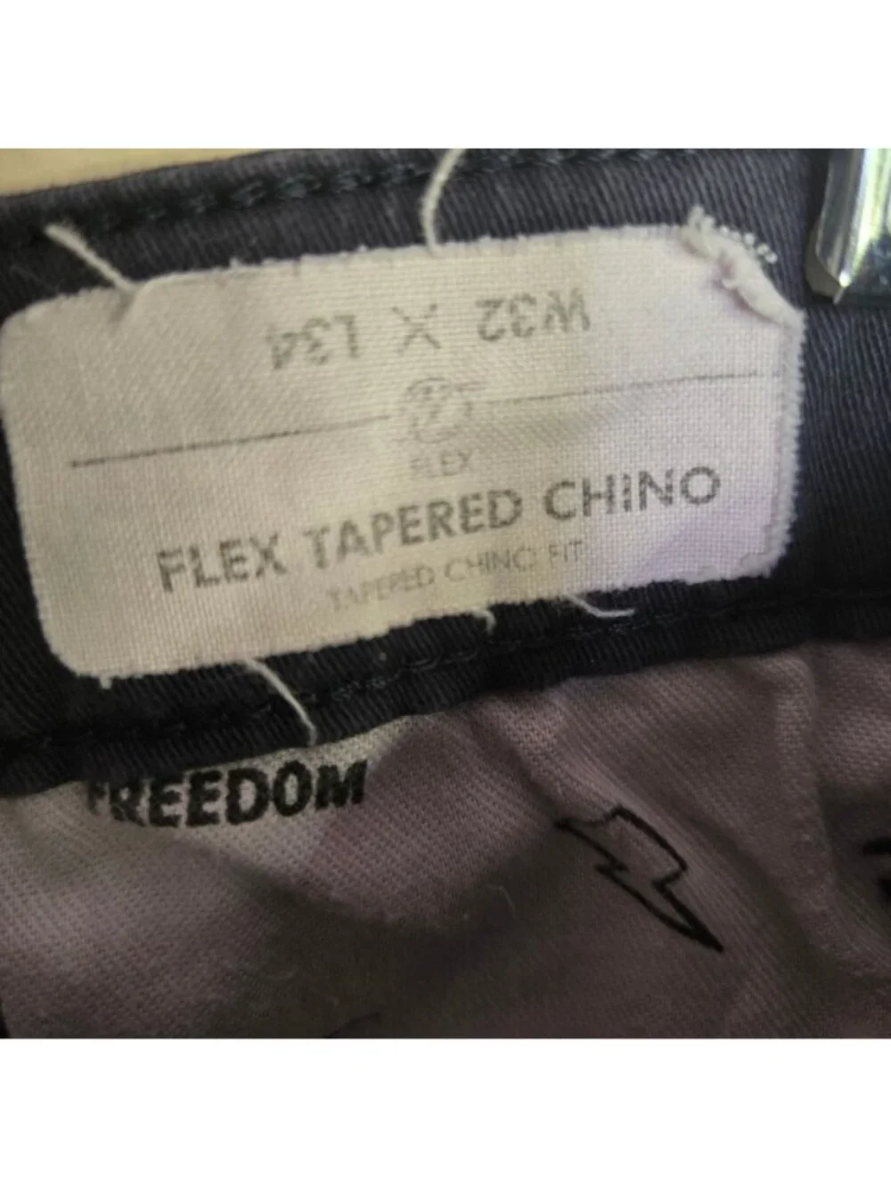 Reell Navy Blue Flex Tapered Chino Pants Style 1110 Size 32X34 Minimalist Dutch